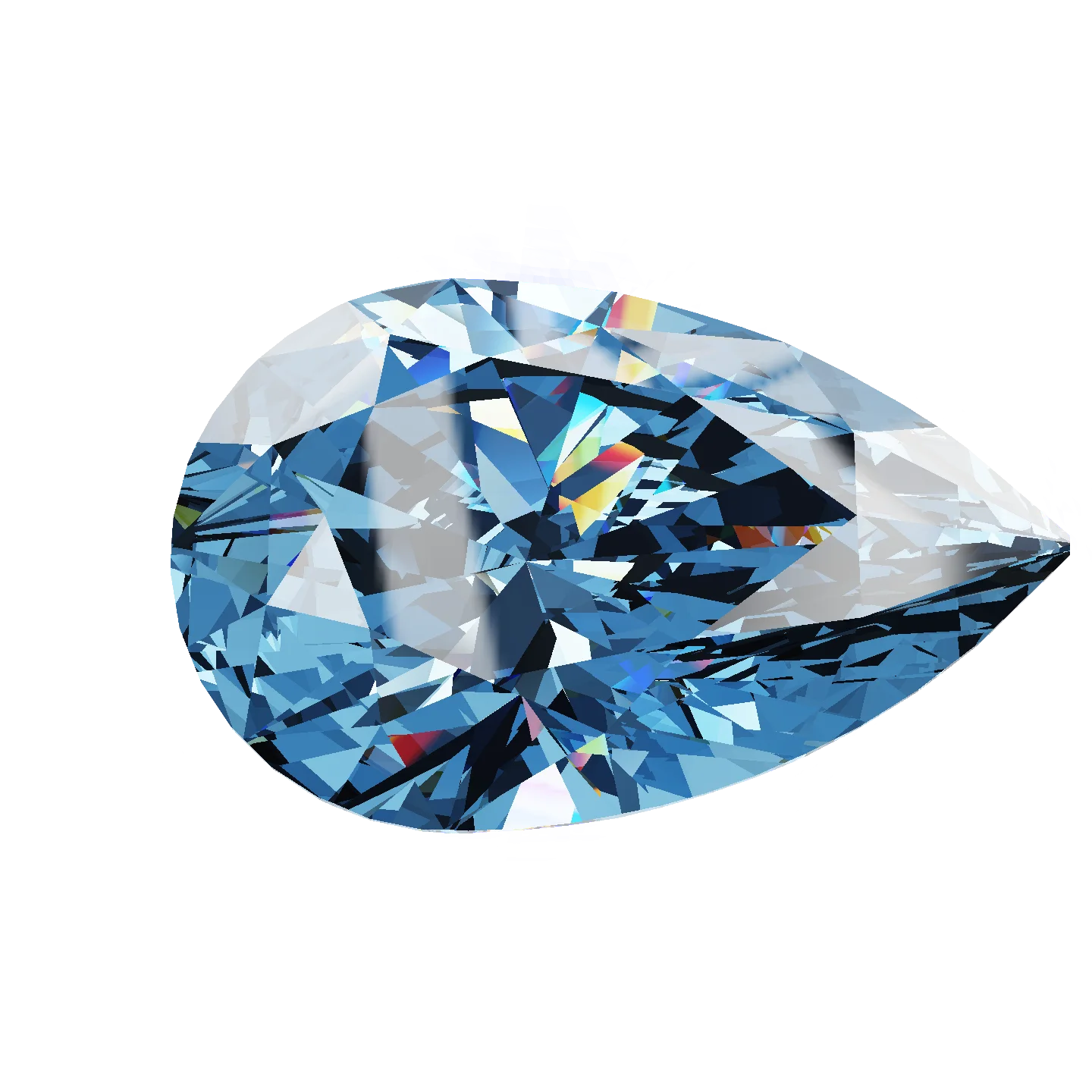 Blue pear, 0.52 ct