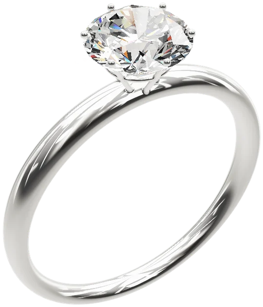 A diamond solitaire in platinum